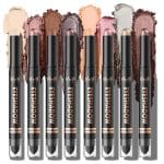 LANGMANNI 8Colors Dual-Ended Cream Eyeshadow Stick Set – Silky Smooth, Waterproof & Transfer-Proof, Built-in Blender Brush, All-Day Matte & Shimmer Wear Eye Makeup(#A) - Image 2