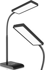 LEPOWER Desk Lamp, 800LM LED for Home Office, 12W Reading for Desk, Eye-Caring Light, Touch Table Gooseneck Lamp, 50 Lighting Modes, Bright for Bedroom, Study (Black) - Image 2