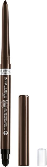 L'Oreal Paris Infallible Grip Mechanical Gel Eyeliner Pencil, Smudge-Resistant, Waterproof Eye Makeup with Up to 36HR Wear, Brown Denim, 0.01 Oz - Image 2