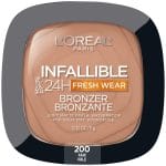 L'Oreal Paris Infallible Up to 24H Fresh Wear Soft Matte Longwear Bronzer. Waterproof, heatproof, transfer, humidity and sweatproof, Fair, 0.31 oz - Image 2