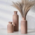 LUKA Ceramic Rustic Farmhouse Vase,Terracotta Vases for Decor,Vase Set of 3,Vases for Your Bedroom,Office,Living Room,Fireplace,Bookshelf Decor,Housewarming 10+7.5+5 Inch - Image 2