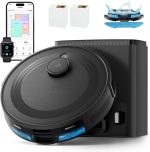Lefant LiDAR Robot Vacuum and Mop Combo, 45-Days Self-Emptying, 6000Pa Scution, 190°PSD Obstacle Avoidance, Multi-Floor Mapping, No-Go Zones,140 Mins Runtime，WiFi/Alexa/APP/iWatch, M2 Plus, Black - Image 2
