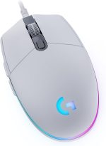 Logitech G203 Wired Gaming Mouse, 8,000 DPI, Rainbow Optical Effect LIGHTSYNC RGB, 6 Programmable Buttons, On-Board Memory, Screen Mapping, PC/Mac Computer and Laptop Compatible - White - Image 2