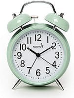 Loud Alarm for Deep Sleepers 4'' Twin Bell Alarm Clock with Backlight for Bedroom and Home Decoration(Green) - Image 2