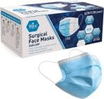 MED PRIDE Blue Medical Masks, Pack of 50 Face Masks, Disposable 3-Ply Earloop Masks, Breathable Non-Woven, Comfortable and Protective for Adults - Image 2
