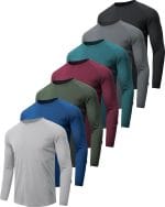 MLYENX 7 Pack Long Sleeve Shirts for Men UPF 50+ UV Sun Protection Quick Dry Moisture Wicking Workout Tee Shirts - Image 2