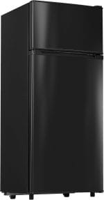 Manastin 4.5 Cu.Ft Mini Fridge with Freezer, Small Refrigerator with 2 Doors for Kitchen, Dorm, Office and Bedroom, Mini Fridge with Adjustable Shelves (Black) - Image 2