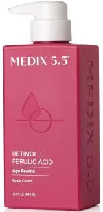 Medix 5.5 Retinol Body Lotion Firming Moisturizer | Crepey Skincare Treatment | Retinol Body Cream | Anti Aging Firming Cream For Women Targets Look Of Crepe Skin, Wrinkles, & Sagging Skin, 15 Fl Oz - Image 2