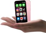 Mini Phone World's Smallest 3.0" HD Touch Screen Mini Smartphone Unlocked Android Compact Mobile Phone for Kids & Students Cell Phone wih Quad-Core Dual SIM Face ID 2GB+16GB Pink - Image 2