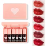 Miniling 6 Colors Lip Tint Stain Set，Korean Gloss Plumping Mini Liquid Lipstick，Multi-use and Cheek Tint，Long lasting Non-Stick Cup Waterproof, High Pigment, Vivid Color, Makeup, 1.0 Count - Image 2