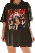 NAZENTI Custom Bootleg Rap Tee, Custom T-Shirts with Picture, Retro Custom Bootleg, Valentine's Gifts for Him Her - Image 2