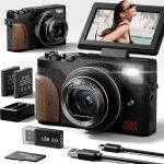 NBD 5K Digital Cameras for Photography Autofocus,64MP Vlogging Cameras for YouTube,18X Digital Zoom Travel Camera with Anti-Shake,2 Batteries,32GB TF Card (Black) - Image 2