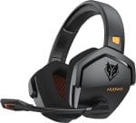 NUBWO Wireless Gaming Headset with Mic for Ps5 Ps4 PC, Zero Interference, 100-Hour Battery All-Day Play, 23ms Sync​ for Fortnite & Call of Duty/FPS Gamers, Triple Mode All Devices Compatible - Orange - Image 2