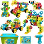 NXONE 195 PCS Educational STEM Toys for Boys and Girls Ages 3 4 5 6 7 8 9 10 Construction Building Blocks Toy Building Sets Kids Toys Creative Activities Games with Storage Box - Image 2