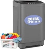 Nictemaw Portable Washing Machine, 20Lbs Capacity Full-Automatic Portable Washer Machine, 2.8Cu.ft Washer and Dryer Combo with 10 Programs & 8 Water Levels Laundry Machine for Apartments-Glass Cover - Image 2