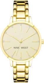 Nine West Women's Crystal Accented Bracelet Watch - Image 2