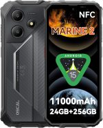 OSCAL Marine 2 Rugged Phone (2025),11000mAh Rugged Smartphone, NFC, 24GB +256GB/ 2TB TF, Android 15 Phone, 90HZ,18W, 16+8MP, Gemini AI Gaming Phones, IP69K Protection,6.56"HD, Dual SIM/1TF Slots,Black - Image 2