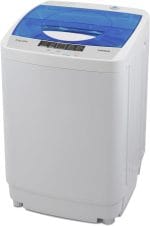 Panda 1.34 Cu.ft Portable Washing Machine, Fully Automatic Laundry Washer with Built-in Drain Pump, Top Load Clothes Washer 10 LBS Load Volume for Apartment and Household, Blue Transparent Lid - Image 2