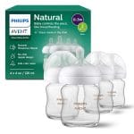 Philips Avent Natural Glass Baby Bottles with Natural Response Nipples (Slow Flow, Flow 2), 4oz, 4-Pack, SCY910/04 - Image 2