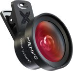 Pro Lens Kit for iPhone and Android, Macro and Wide Angle Lens with LED Light and Travel Case Black - Image 2