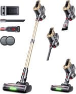 RENDOW Cordless Vacuum Cleaner, 550W 45Kpa 65Mins Stick Vacuum, Self-Standing Vacuum Cleaners for Home with LED Display, Anti-Tangle Rechargeable Vacuum Cordless for Pet Hair/Carpet/Hard Floor - Image 2