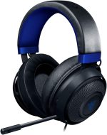 Razer Kraken Gaming Headset: Lightweight Aluminum Frame - Retractable Noise Isolating Microphone - for PC, PS4, PS5, Switch, Xbox One, Xbox Series X & S, Mobile - 3.5 mm Headphone Jack - Black/Blue - Image 2