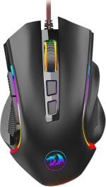 Redragon M602 Gaming Mouse, Ergonomic RGB Gaming Mouse Wired with 7200 Adjustable DPI, 9 Programmable Buttons, Professional Software for Gamer Office [Black] - Image 2