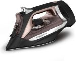 Rowenta Access Stainless Steel Soleplate Steam Iron with Retractable Cord, Powerful Steam Diffusion, Auto-Off and Anti-Drip, 1725 Watts, Black Clothes Iron, DW2459 - Image 2