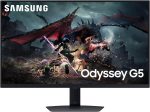 SAMSUNG 32-Inch Odyssey G50D Series QHD Fast IPS G-Sync Compatible Gaming Monitor, 1ms, VESA DisplayHDR 400, 180Hz, AMD FreeSync, Adjustable Stand, Eye Saver Mode, LS32DG502ENXZA, 2024 - Image 2