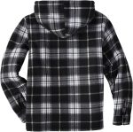 SCODI Men's Flannel Shirt Jacket Fleece Sherpa Lined Plaid Jackets Coat Full Zip Up Hoodie Winter Outwear - Image 2
