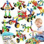 STEM Building Toys for 3 4 5 6 7 8+ Year Old Boys Girls Birthday Gifts 130 PCS Preschool Educational Toys Building Blocks for Kids Age 3-5 4-6 6-8 Stem Kits Activities Creative Games - Image 2