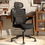 SUNNOW Ergonomic Office Chair, Comfy Mesh Desk Chair, High Back Computer Gaming Chairs with Adjustable Lumbar Support, Flip-Up Arms, Headrest, Tilt Function, Wide Cushion, Swivel Wheel, BIFMA Quality - Image 2