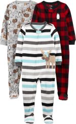 Simple Joys by Carter's baby-boys Loose-Fit Flame Resistant Fleece Footed Pajamas - Image 2