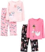 Simple Joys by Carter's baby-girls 4-piece Pajama Set - Image 2