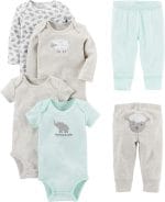 Simple Joys by Carter's unisex-baby 6-piece Bodysuits (Short and Long Sleeve) and Pants Set - Image 2