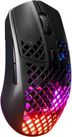 SteelSeries Aerox 3 Wireless - Holey RGB Gaming Mouse - Ultra-lightweight Water Resistant Design - 18K DPI TrueMove Air Optical Sensor- Onyx - Image 2