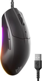 SteelSeries Rival 3 Gen 2 Gaming Mouse — 8500 DPI TrueMove Core Optical Sensor — 60 Million Click Durability — Low Latency — 77g Lightweight — 100% PTFE Feet — RGB — Black - Image 2