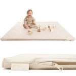 Stylish Padded Baby Play Mat for Your Boy or Girl - Extra Thick & Super Soft Vegan Leather Floor Mat Creates A Safe Play Area for Little Ones - A Beautiful Playmat That Fits Nicely Into Any Playroom - Image 2