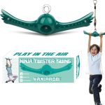 Swing Spins Set: 360° Handle Twist-Spin Flips Toy - Slackline Attachments Activate Play Powers - Accessories for Kids' Playground and Backyard Fun, Green - Image 2