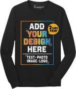 TEEAMORE Custom Front & Back Print T-Shirt Hoodie Sweatshirt Long Sleeve Tank Top with Your Image for Men Women Kids Baby - Image 2