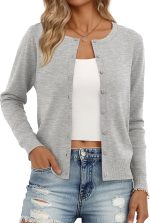 Trendy Queen Womens Cardigan Sweaters Lightweight Crew Neck Outfits Fall Fashion 2025 Clothing - Image 2
