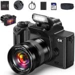 True 5K Digital Cameras for Photography - 80MP WiFi Autofocus Vlogging Camera for YouTube with 4.0" Touch Screen - UHD One-Touch Macro Video Camara for Beginner Photographer with 18X Zoom, Lens Cap - Image 2