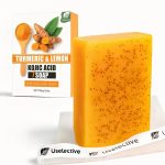 Turmeric & Lemon Glow Soap Bar - Brightening Bar for Dark Spots & Acne Scars, with Kojic Acid, Vitamin C, Retinol & Shea Butter - SLS Free for Face/Body,All Skin Types - Image 2