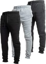 Ultra Performance 3 Pack Fleece Active Tech Joggers for Men, Mens Sweatpants with Zipper Pockets - Image 2