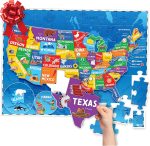 United States Puzzles for Kids Ages 4-6 - Educational Toys for 4+ Year Old Boys & Girls - 70pcs USA Map Kids Puzzle with 50 States & Capitals - Floor Jigsaw Puzzles - Gifts for Grandkids - Image 2