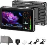 VILTROX DC-X2 6" Camera Field Monitor 2000 Nits HD1920x1080 IPS Touchscreen DSLR Camera Monitor with 3D LUTs, 4K HDMI Loop in/Out with Peak Focus Video Assist Waveform, NP-F550 Battery & Sunshade Hood - Image 2