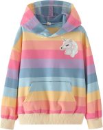 WELAKEN Unicorn Sweatshirts for Girls Toddler & Kids II Little Girl's Pullover Tops Sweaters & Hoodies - Image 2