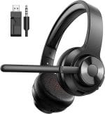 Wireless Headset with Mic for Work, Bluetooth 5.4 Office Headset with AI Noise Cancelling, USB A/C Dongle & Mic Mute for Computer Laptop PC, Lightweight Design for Call Center - Image 2
