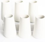 YANLING 6 Pack White Ceramic Vases for Home Decor, 6 Inch Modern Centerpieces for Pampas Grass, Table, Boho Flowers Decor - Image 2