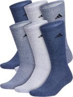 adidas Men's Athletic Cushioned 6-Pack Crew, Cushioned Crew Socks with Arch Compression for a Secure Fit - Image 2